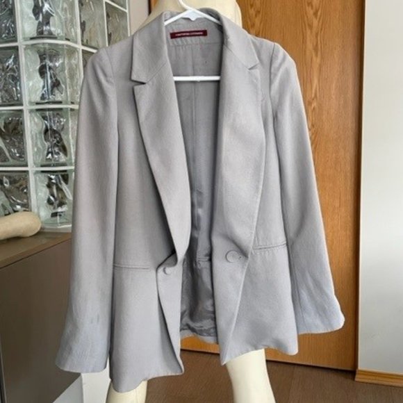 COMPTOIR DES COTONNIERS LIGHT GREY JACKET Uniquely Styled DESIGNER BLAZER - Picture 6 of 10